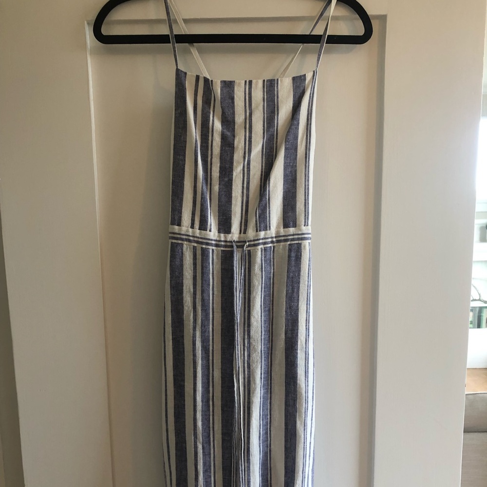 Striped Cut-Out Midi Dress